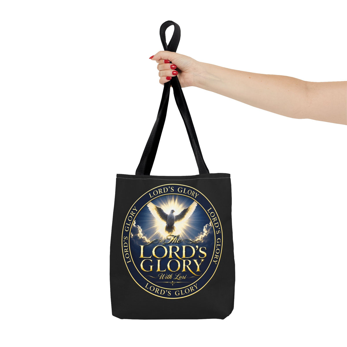 Tote Bag — "The Lord's Glory with Lori" Christian Dove Tote (Faith-Inspired Church Bag)