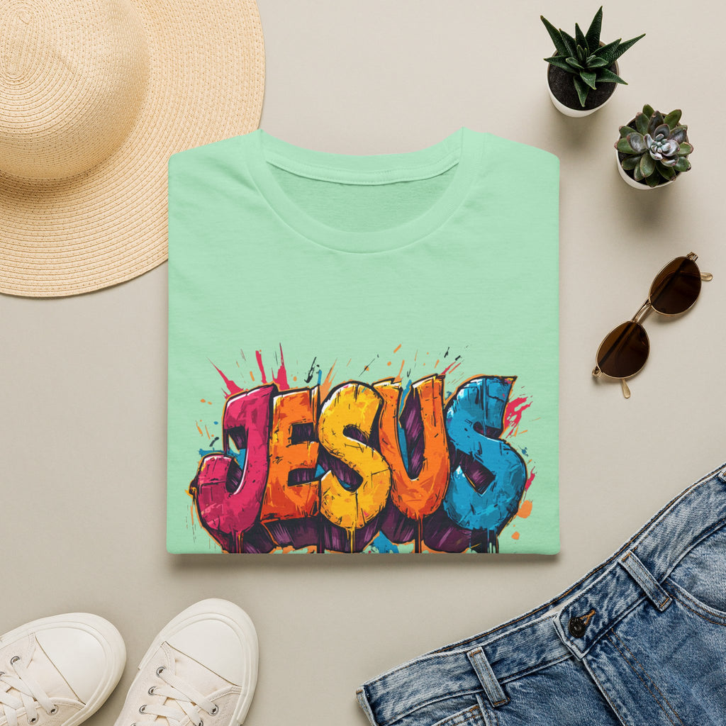 JESUS  Splash T-Shirt | Colorful Street Art Christian Tee