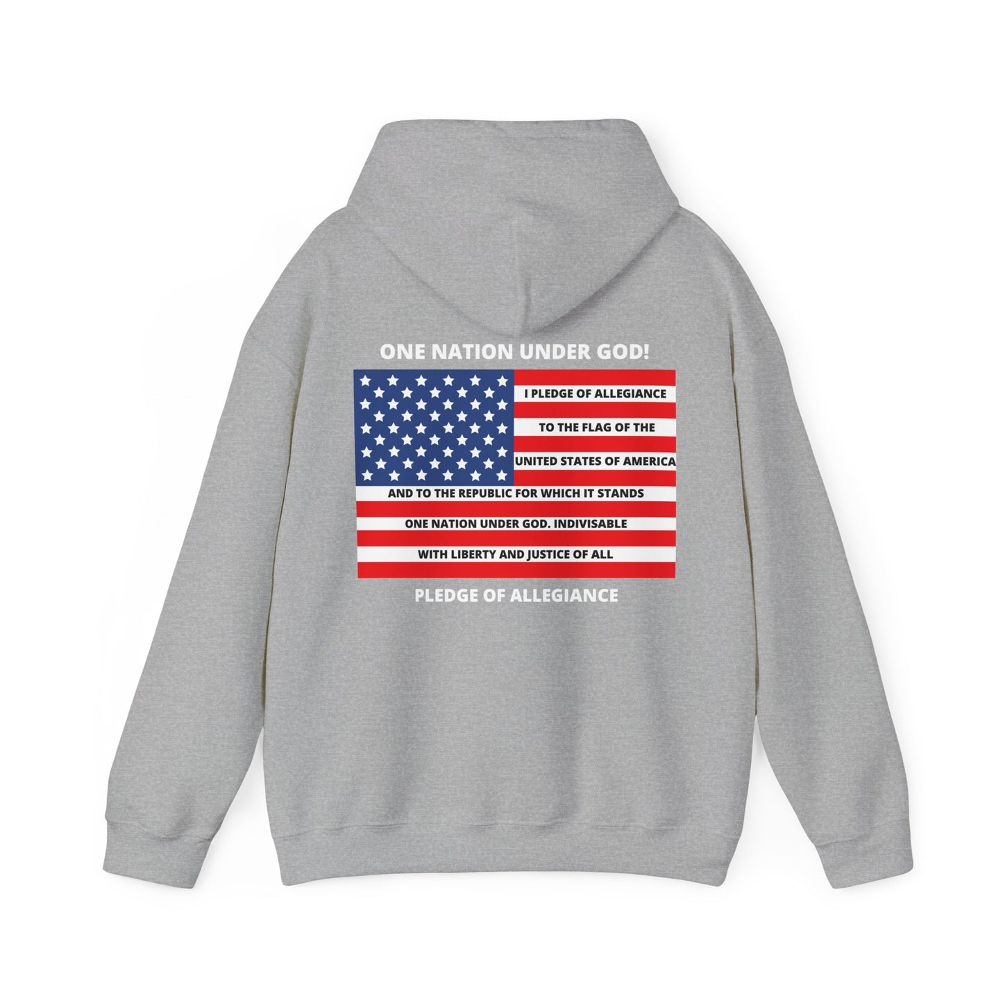 Pledge of Allegiance One Nation under GOD! Unisex Heavy Blend Hooded Sweatshirt