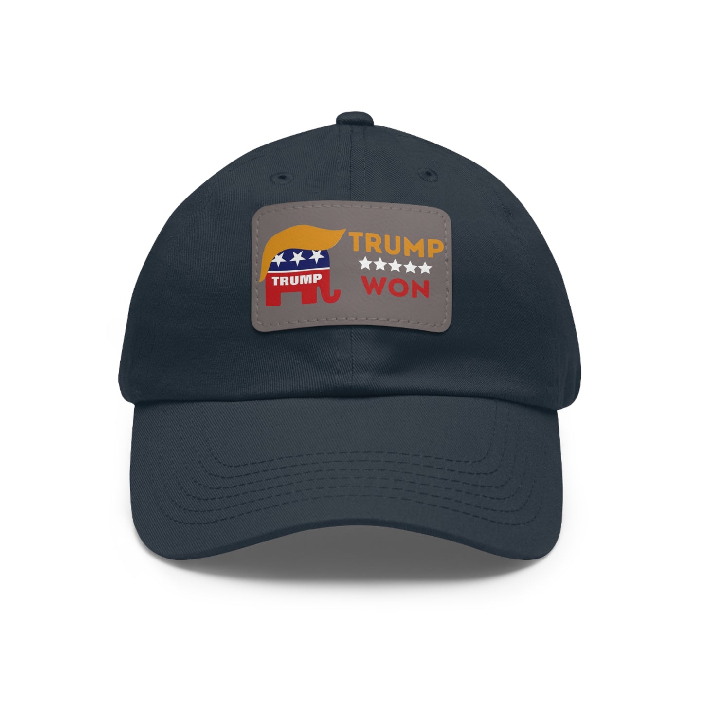 Trump Won Mom and Dad Hat with Leather Patch (Rectangle)