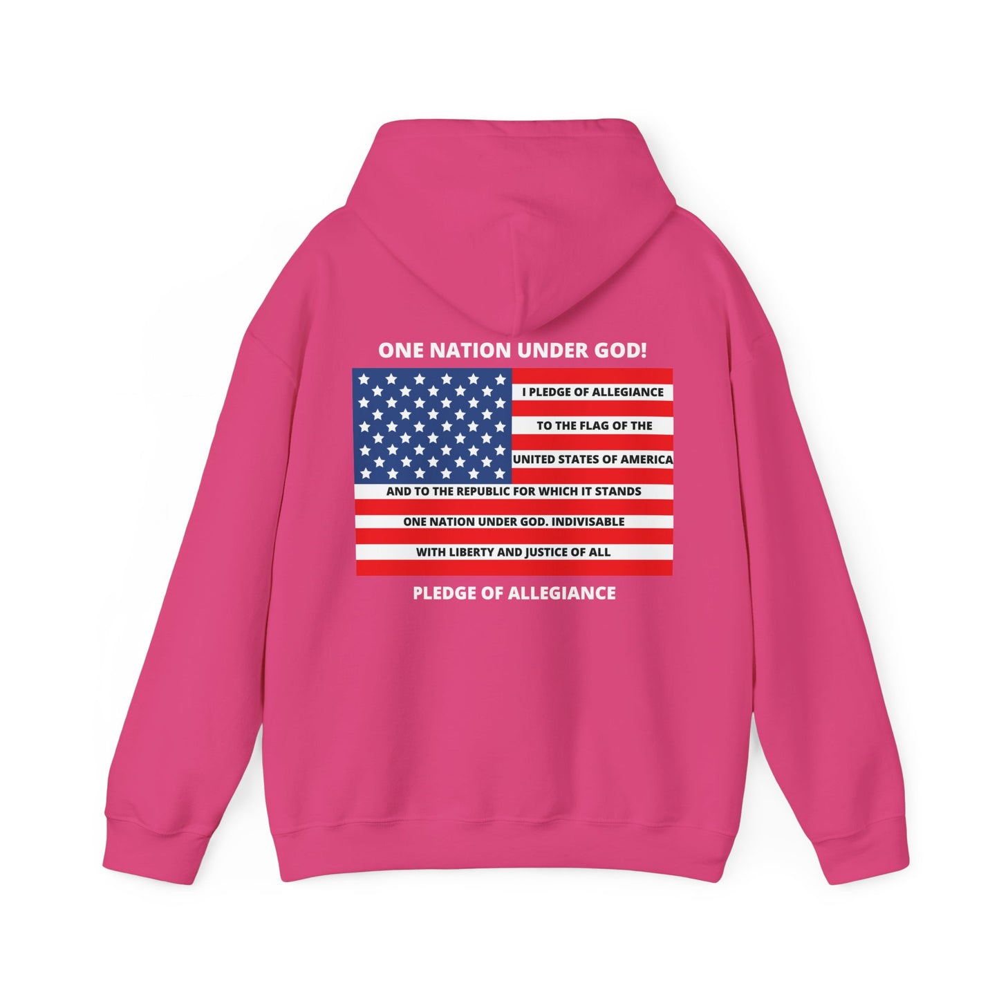 Pledge of Allegiance One Nation under GOD! Unisex Heavy Blend Hooded Sweatshirt