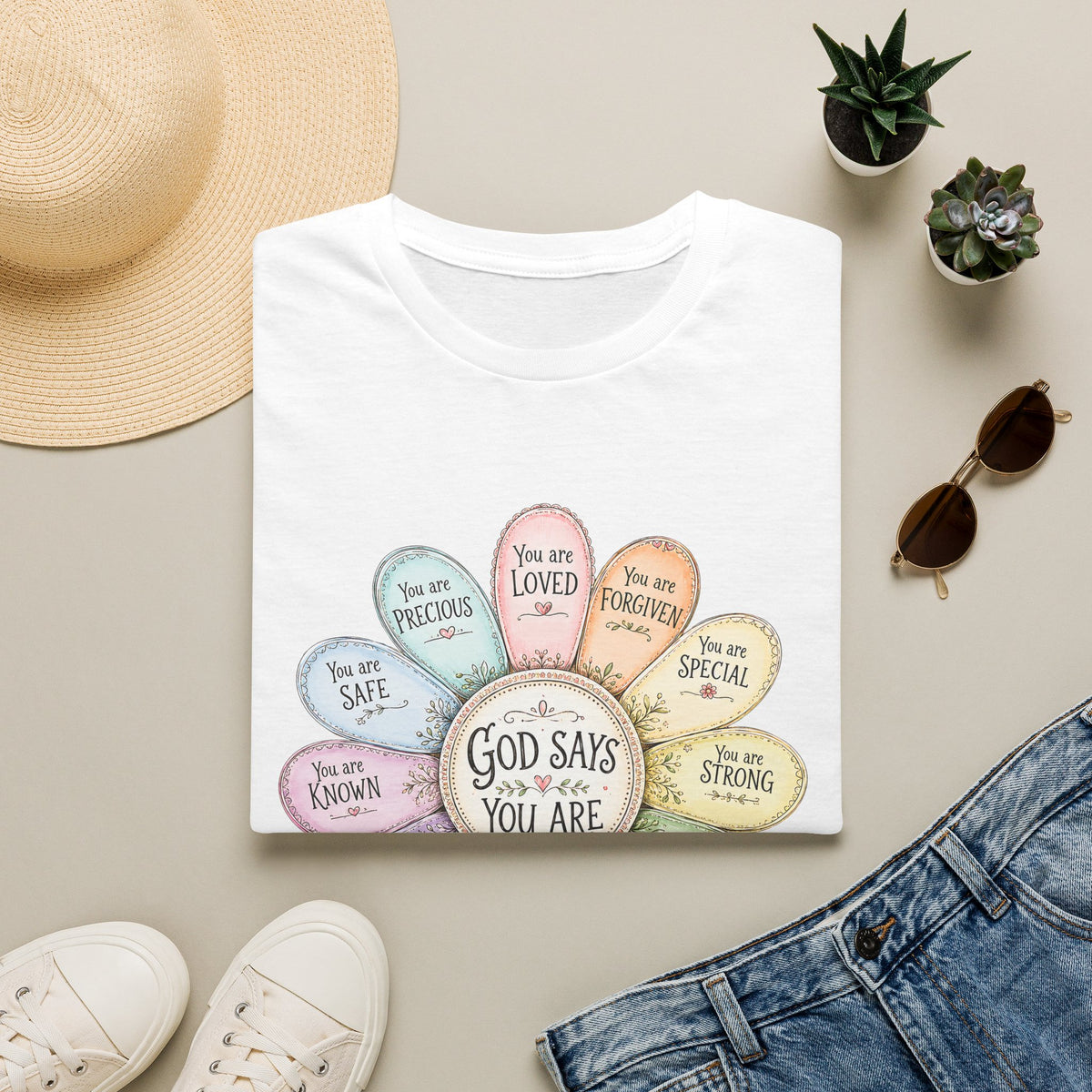 God Says You Are Loved Inspirational Christian T-Shirt