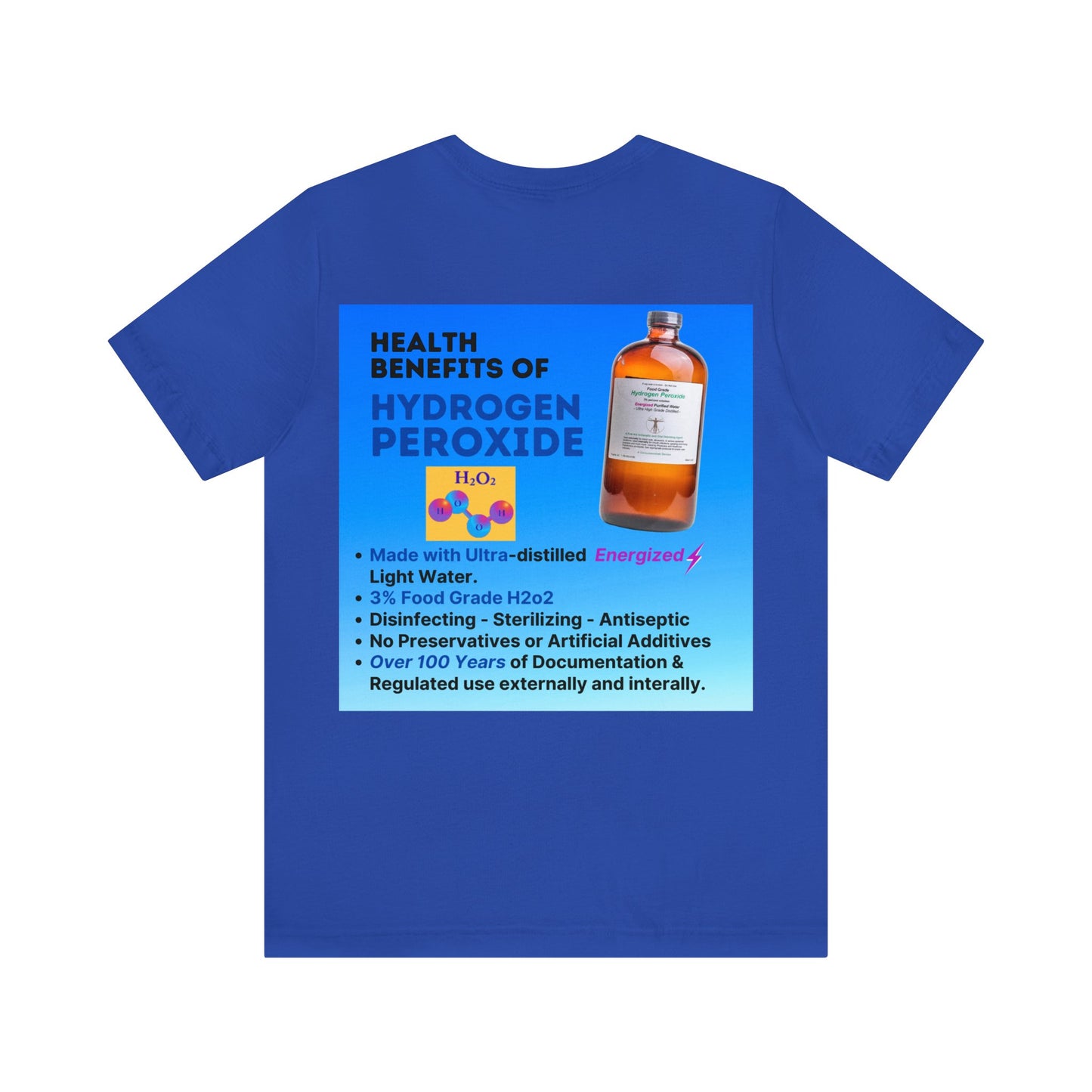 Hydrogen Peroxide Food Grade MySilverSolutions.com - Unisex Jersey Short Sleeve Tee