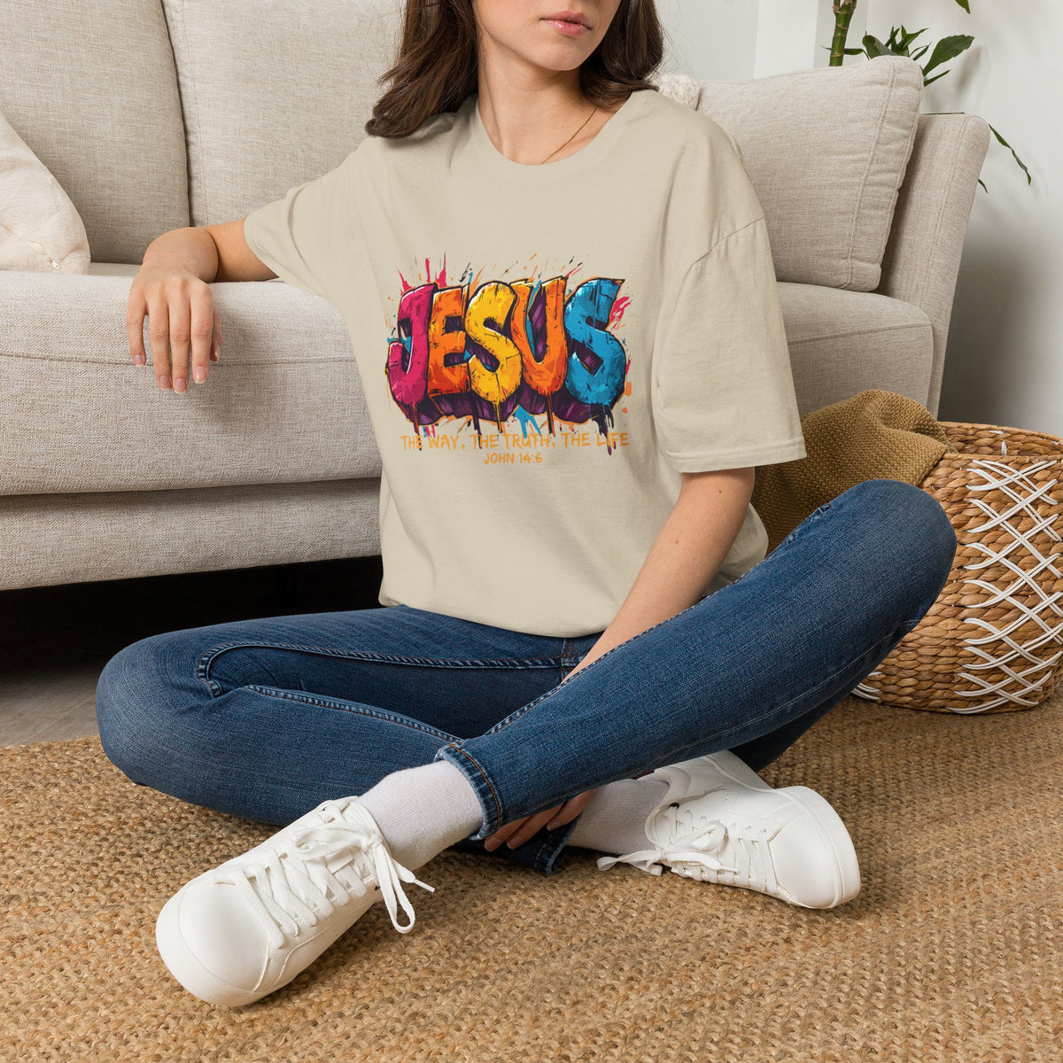 JESUS  Splash T-Shirt | Colorful Street Art Christian Tee
