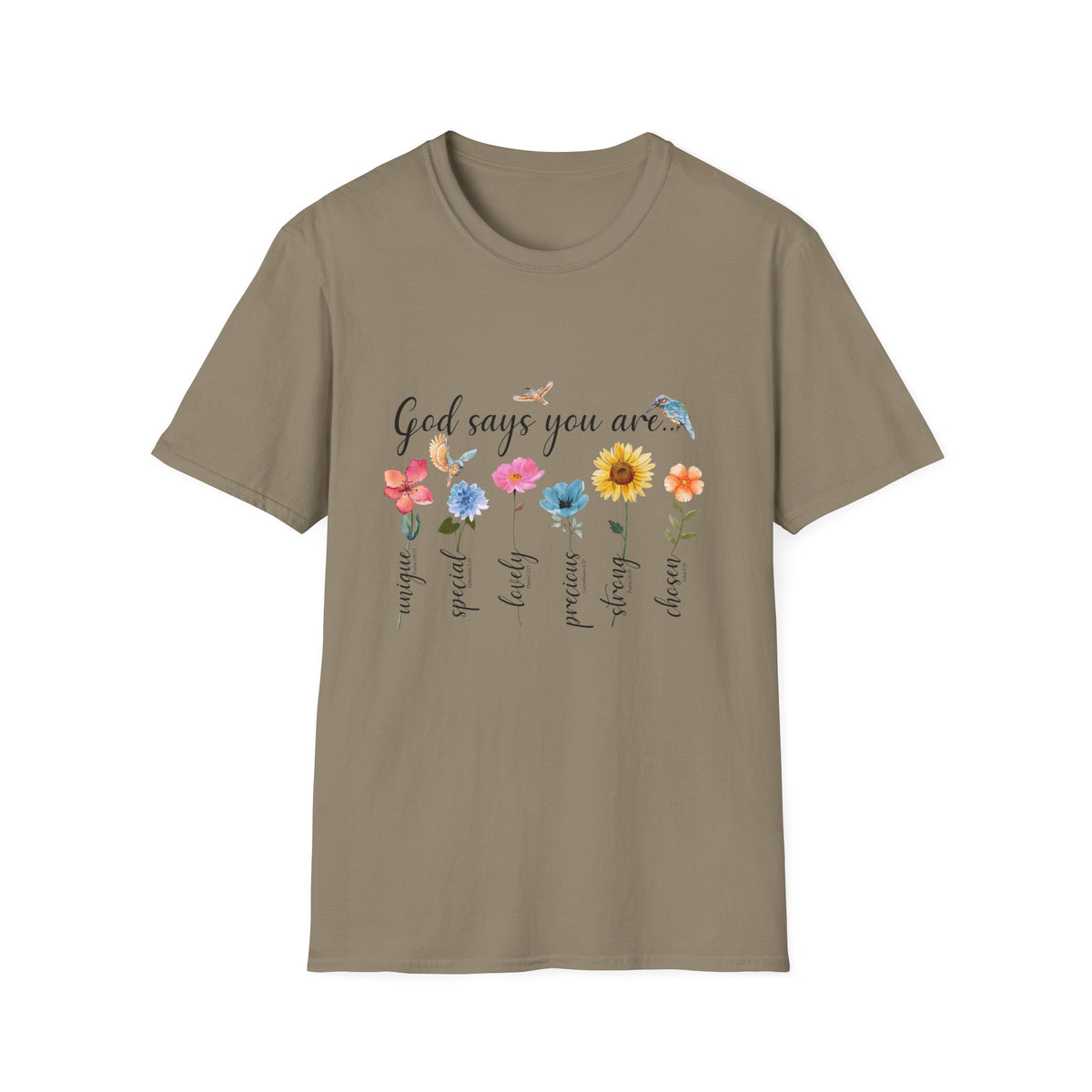 God Says You Are Loved Wildflower T-Shirt