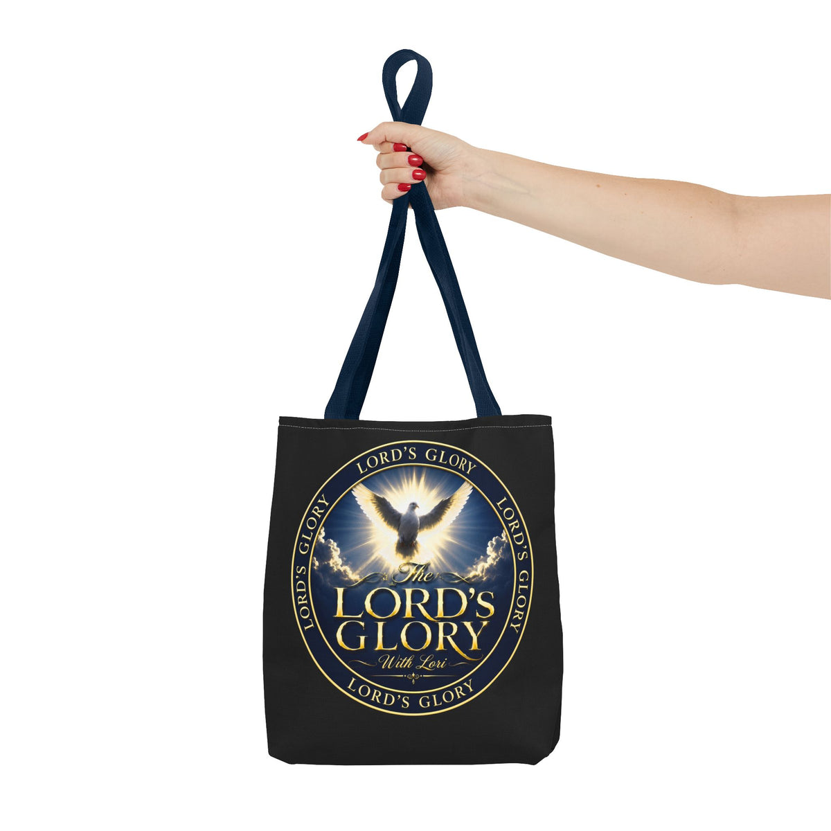 Tote Bag — "The Lord's Glory with Lori" Christian Dove Tote (Faith-Inspired Church Bag)