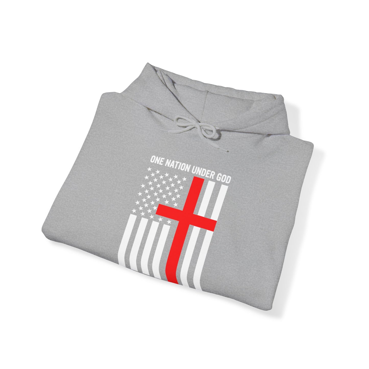 One Nation Under GOD - (Printed Both Sides) Unisex Heavy Blend Hooded Sweatshirt