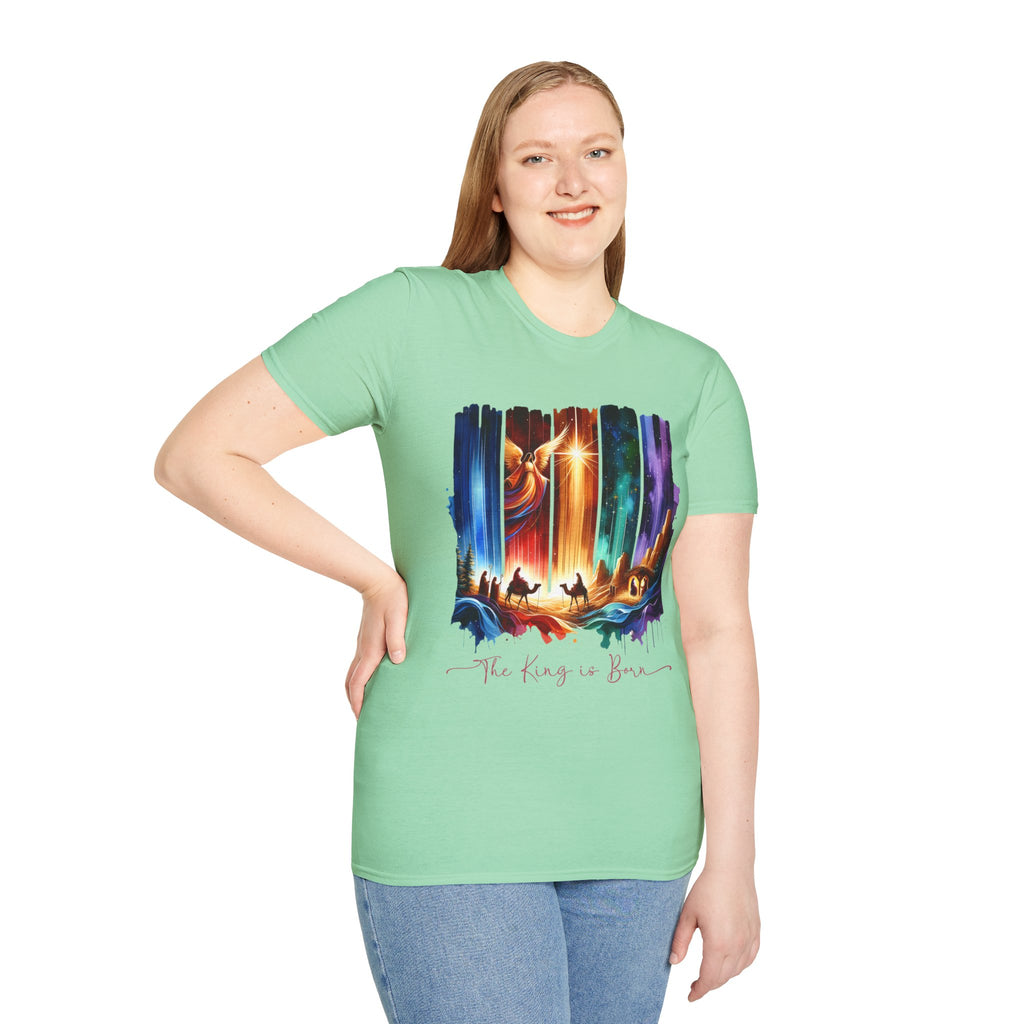 Vibrant Fantasy T-Shirt, Colorful Graphic Tee, Unisex Art Shirt, Great Gift for Fans, Unique Casual Wear, The King is Born Shirt