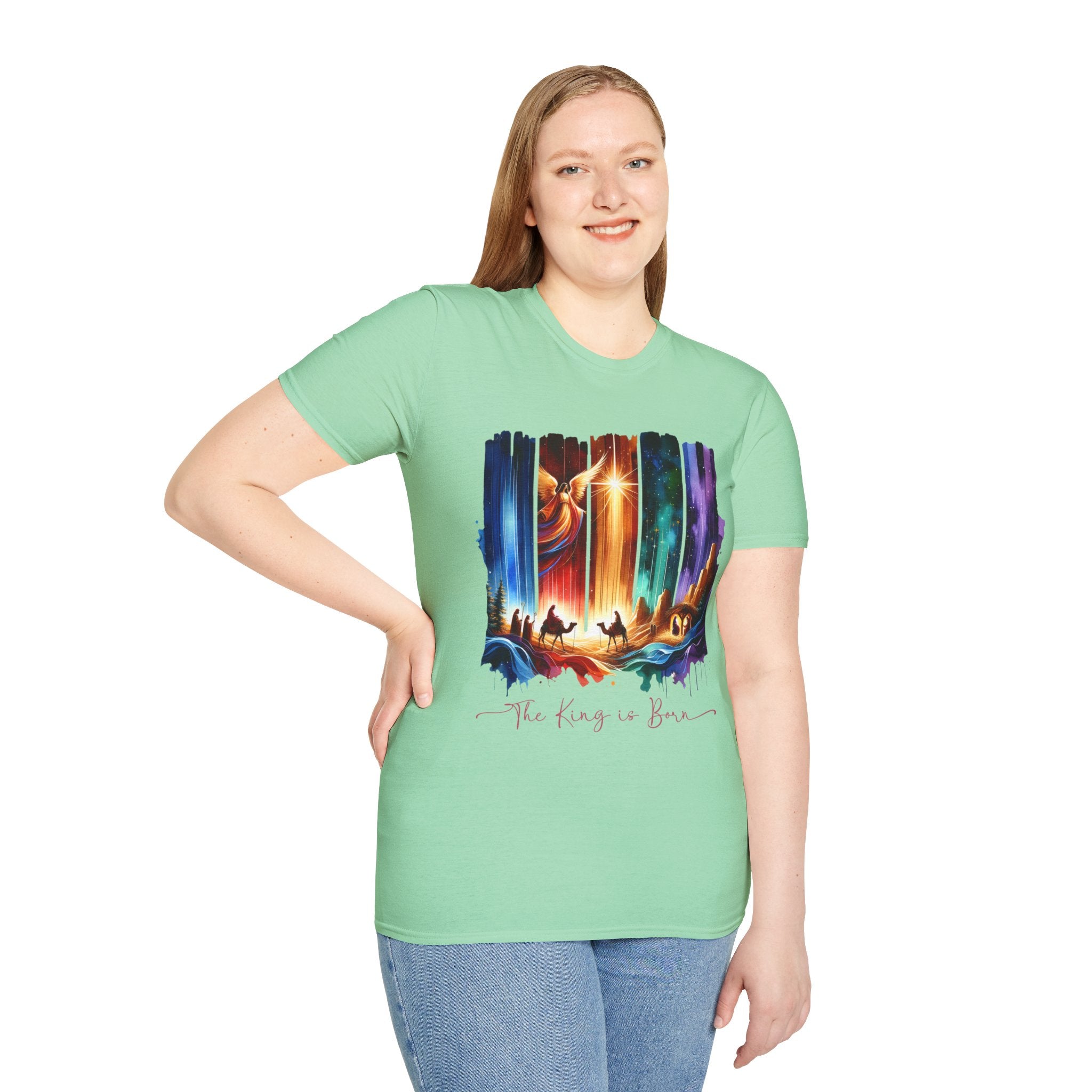 Vibrant Fantasy T-Shirt, Colorful Graphic Tee, Unisex Art Shirt, Great Gift for Fans, Unique Casual Wear, The King is Born Shirt