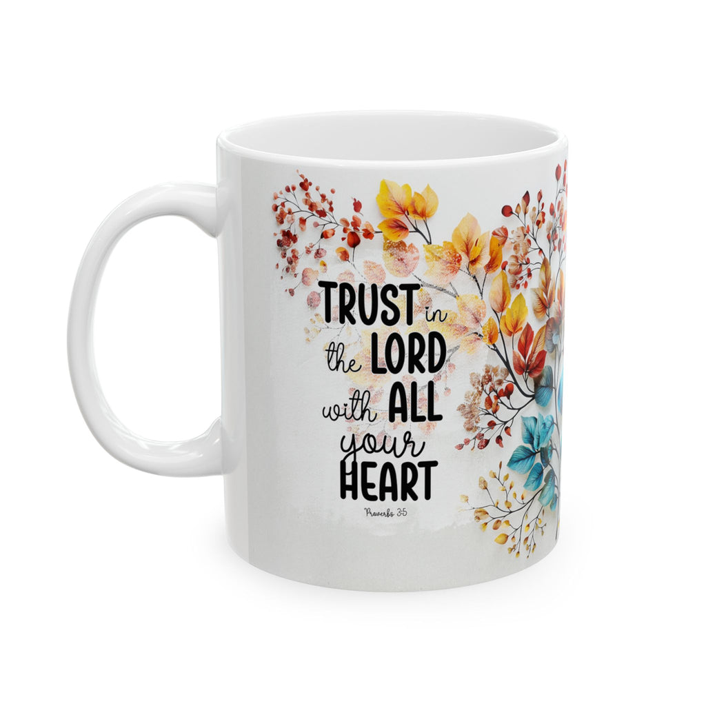 Trust in the Lord Scripture Mug | Floral Faith Coffee Cup