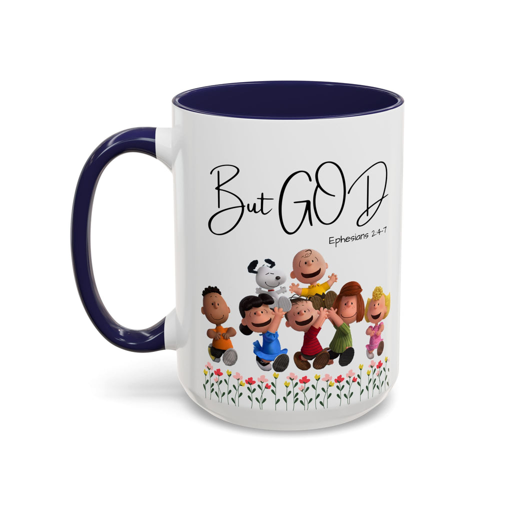 But God Scripture Coffee Mug — Genesis 50:20 Inspirational Heart Accent Mug (11/15oz)