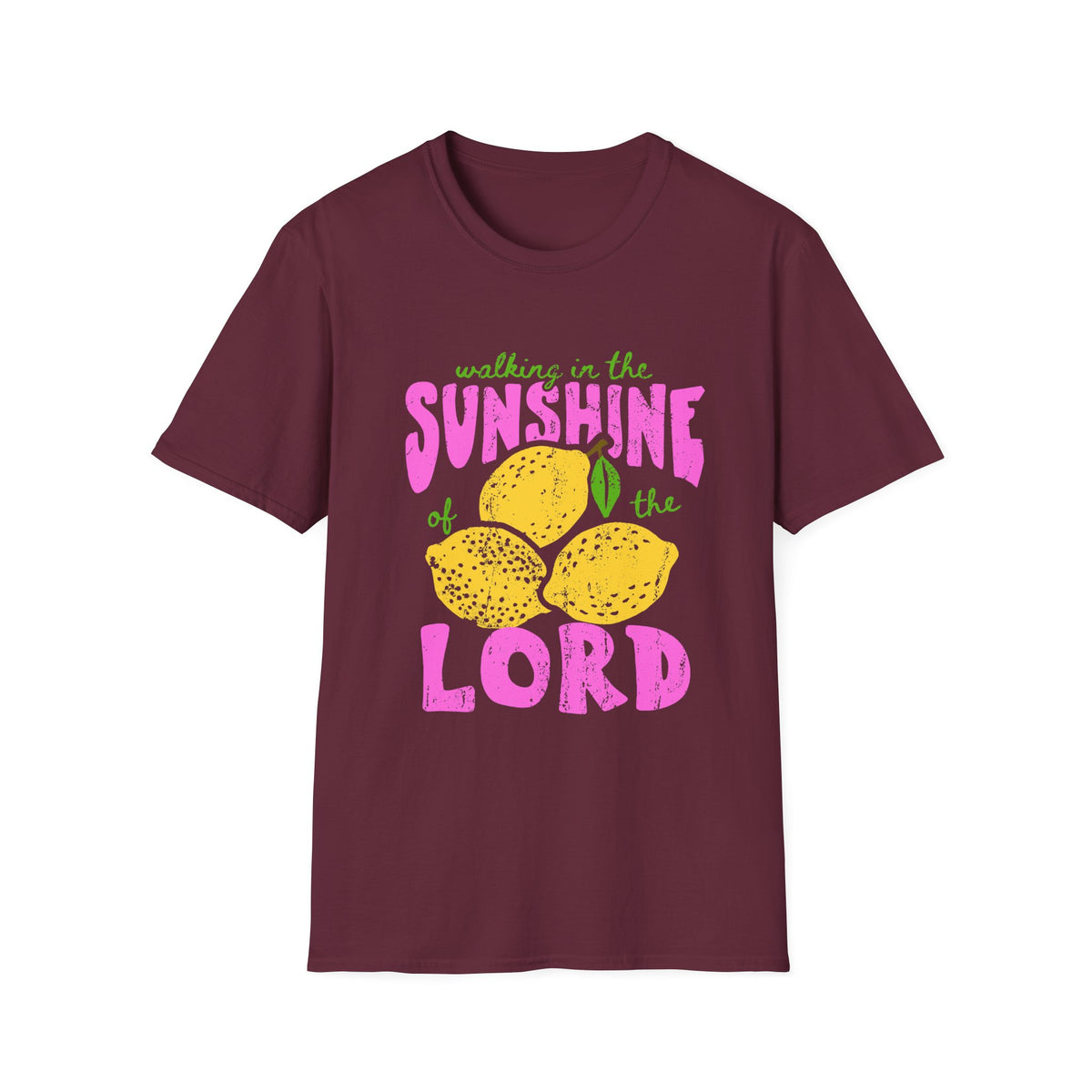 Walking on the Sunshine of the Lord T‑Shirt — Bright Lemon Faith Tee