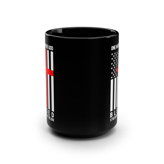 One Nation under God - Black Mug, 15oz