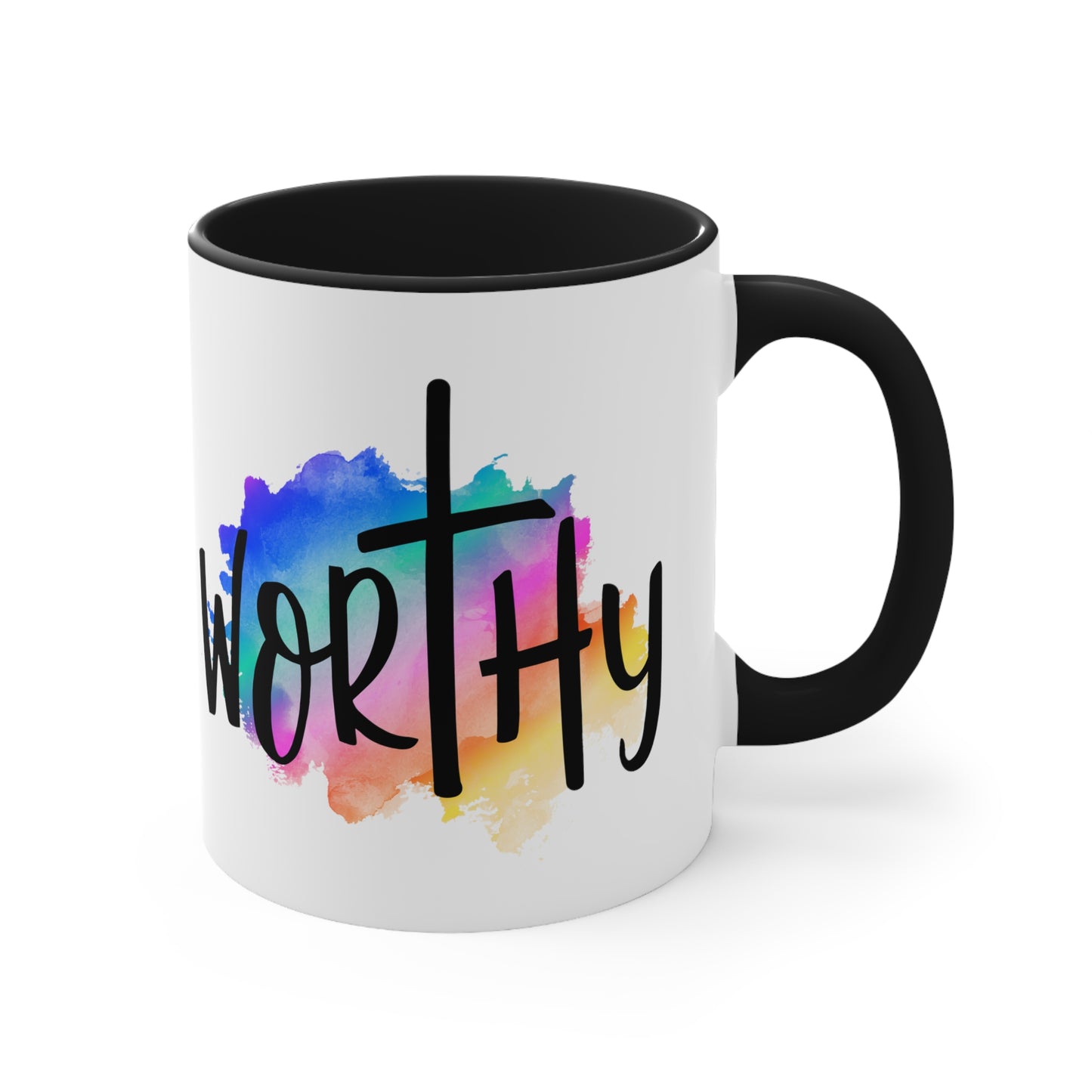 WORTHY - 5 Colors Accent Coffee Mug, 11oz