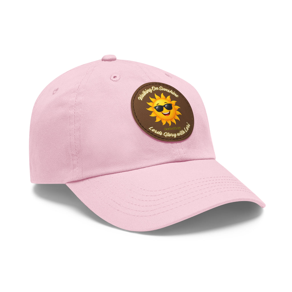 Sunshine Smiles Dad Hat — Round Leather Patch ‘Always Brighter’