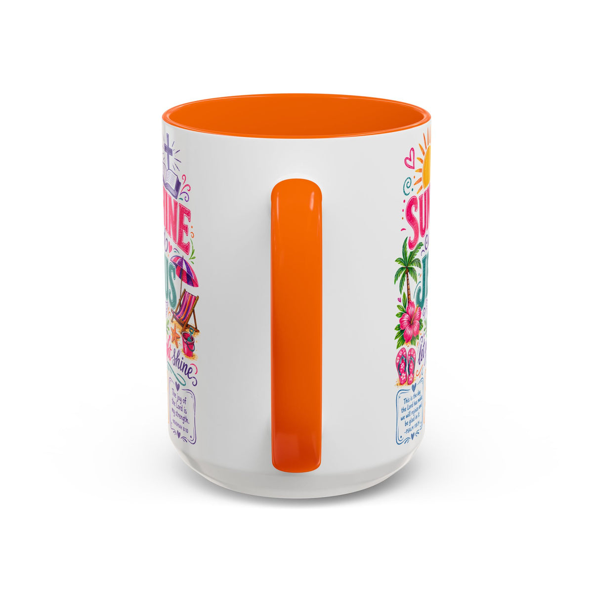Sunshine and Jesus Coffee Mug — Faith-Inspired Beach Vibe Accent Mug (11/15oz)
