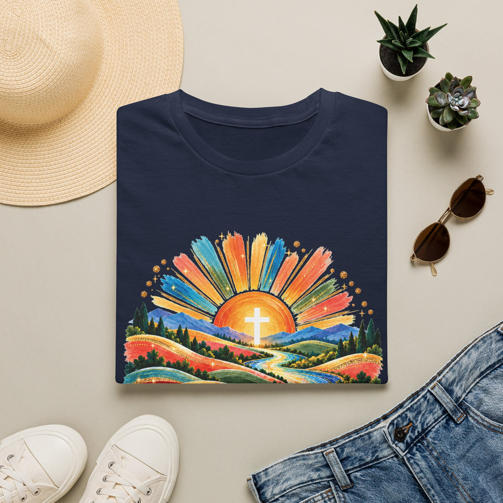 Walking On Sunshine with Lords Glory - with Lori Faith and Hope Christian Sunrise T-Shirt