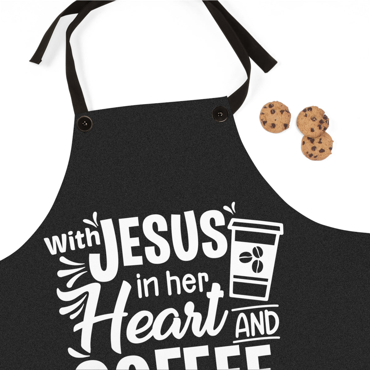 JESUS and Coffee - Apron Black #Coffee