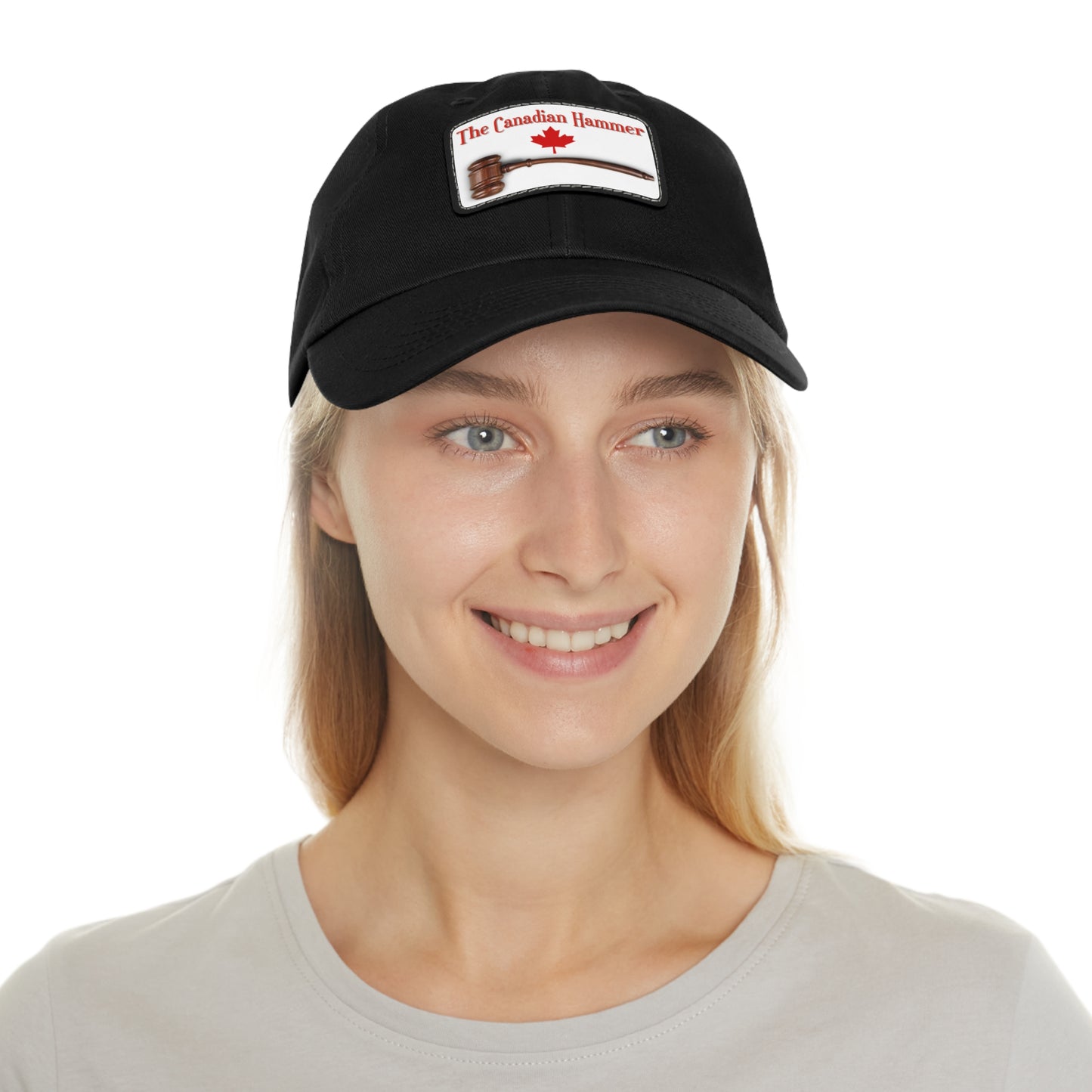 The Canadian Hammer / Barry Wunsch / #TheCanadianHammer Mom and Dad Hat with Leather Patch (Rectangle)