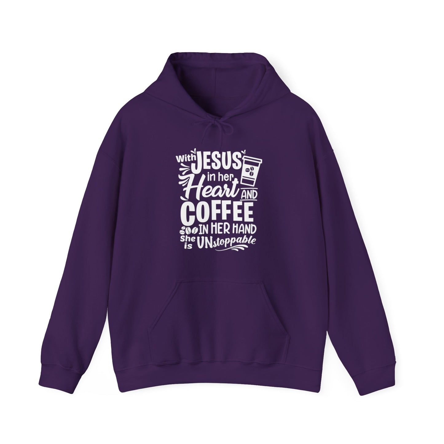 JESUS and Coffee Many Colors - Unisex Heavy Blend™ Hooded Sweatshirt