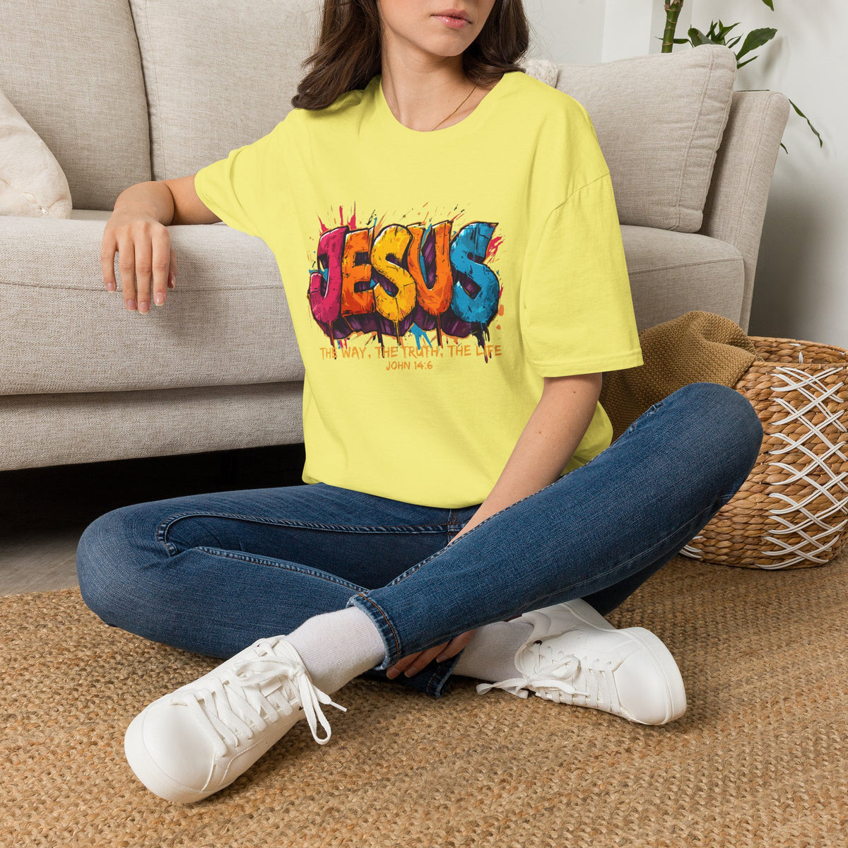 JESUS  Splash T-Shirt | Colorful Street Art Christian Tee