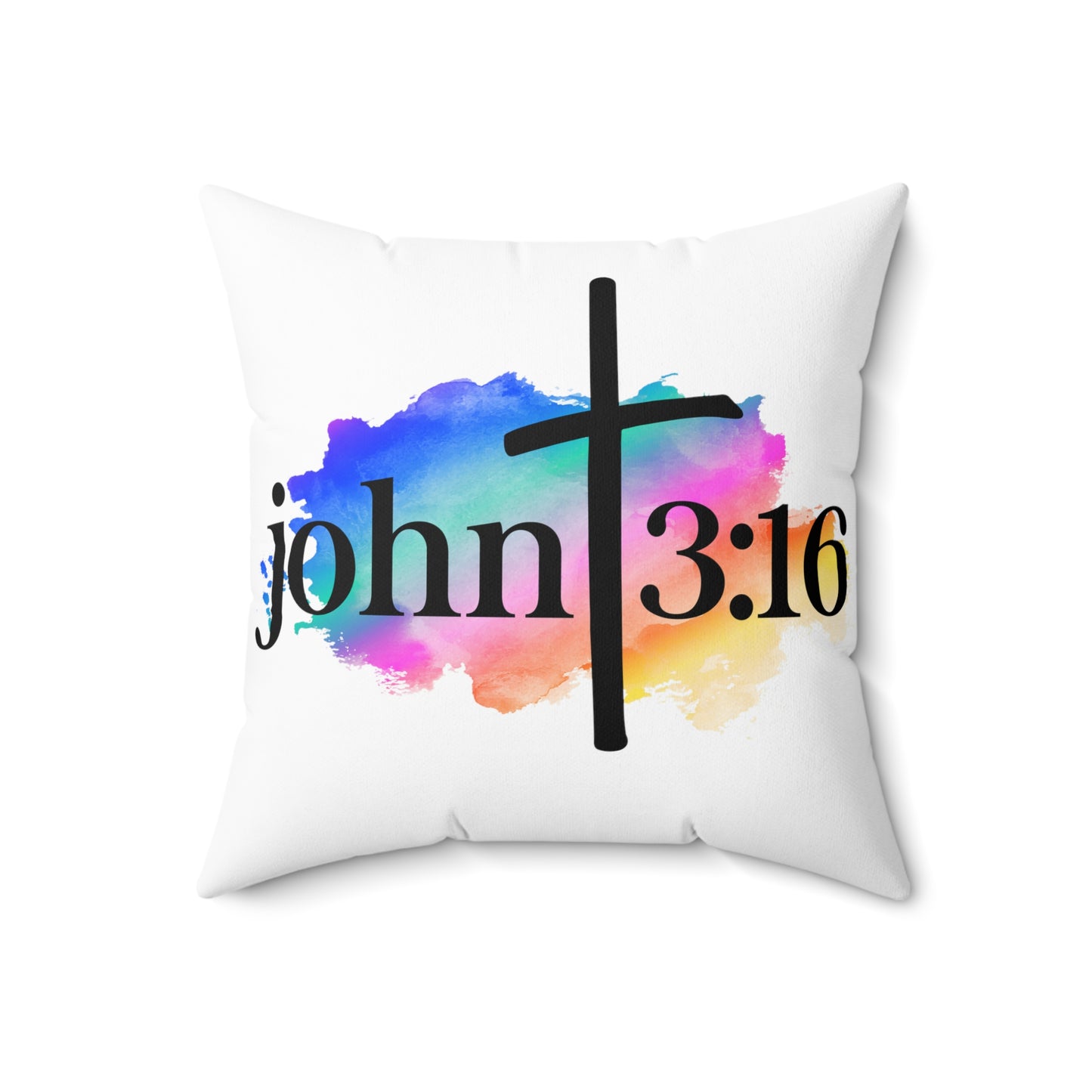 WORTHY, JOHN 3:16 - Blessed Polyester Square Pillow