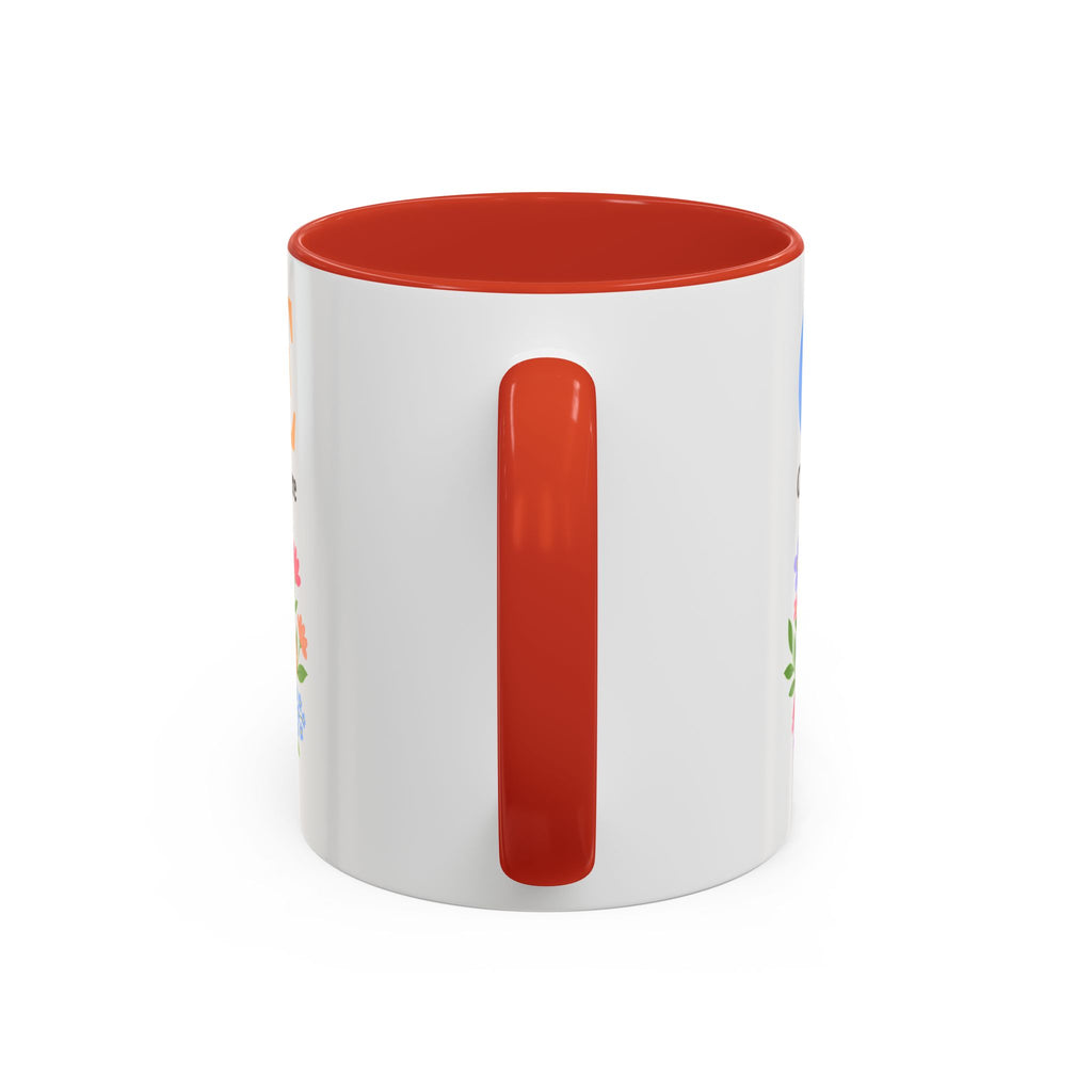 Coffee Lover Floral Graphic - C.o.f.f.e.e. (Christ - Offers - Forgiveness - For Everyone - Everywhere)  Accent Coffee Mug (11, 15oz)
