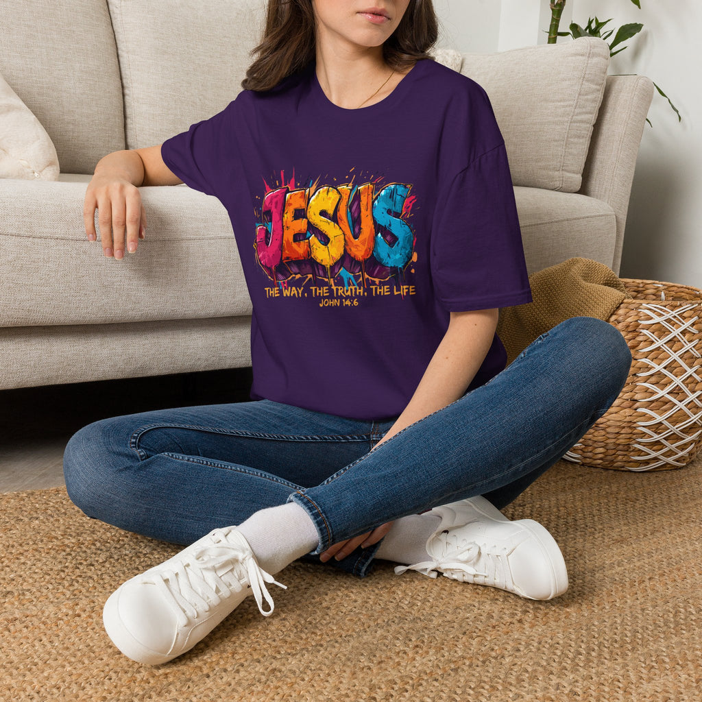 JESUS  Splash T-Shirt | Colorful Street Art Christian Tee