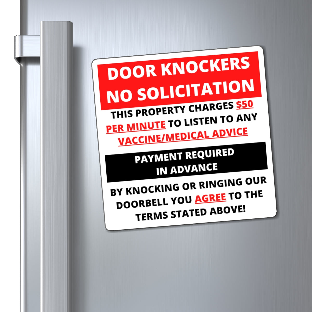 DOOR KNOCKERS BEWARE - Magnets