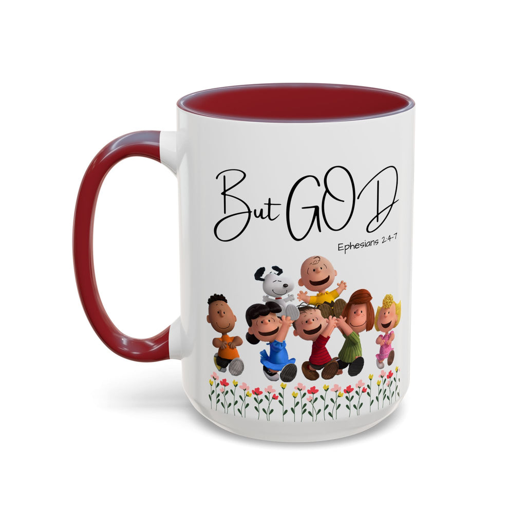 But God Scripture Coffee Mug — Genesis 50:20 Inspirational Heart Accent Mug (11/15oz)