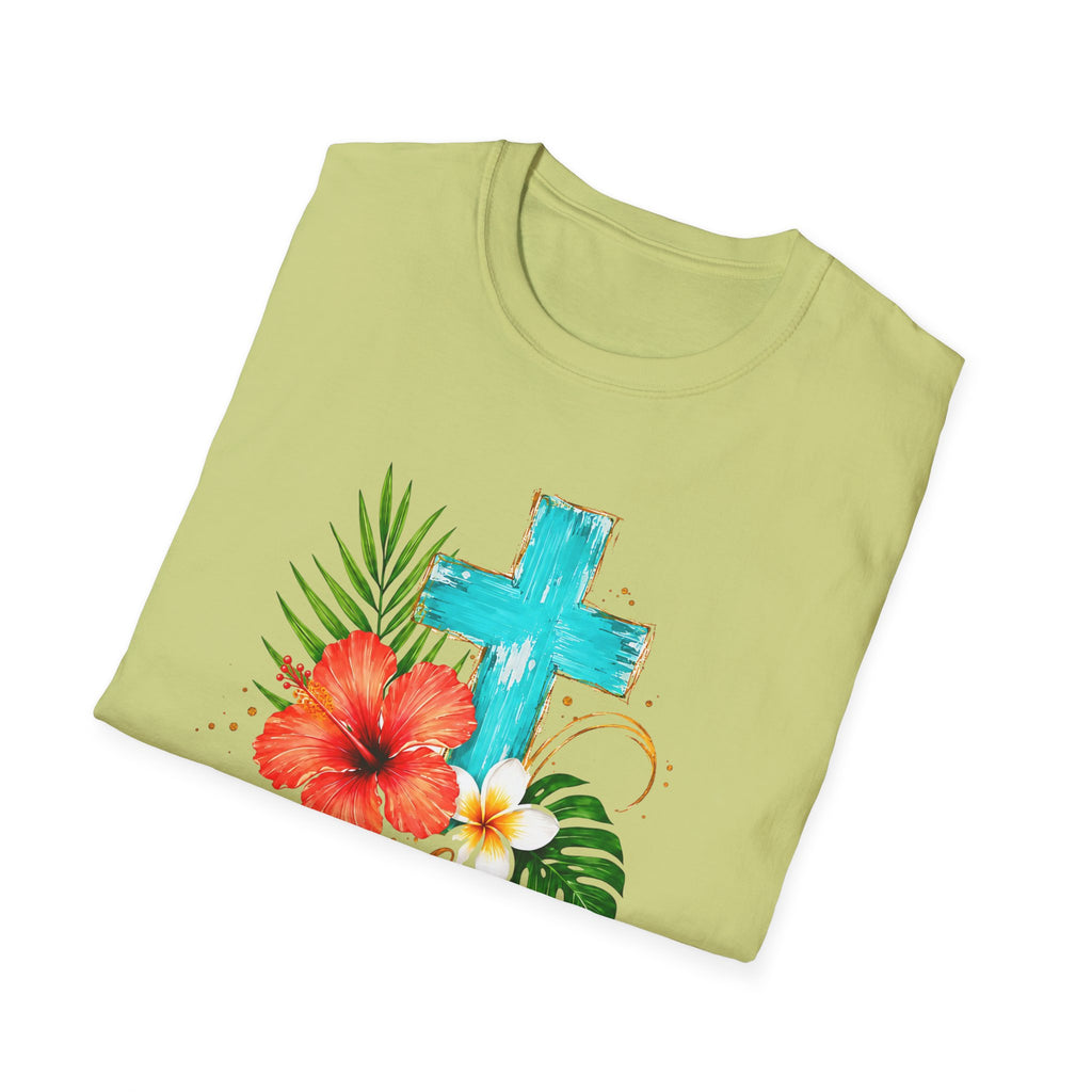 Sunshine & Jesus T-Shirt — Tropical Cross Christian Tee