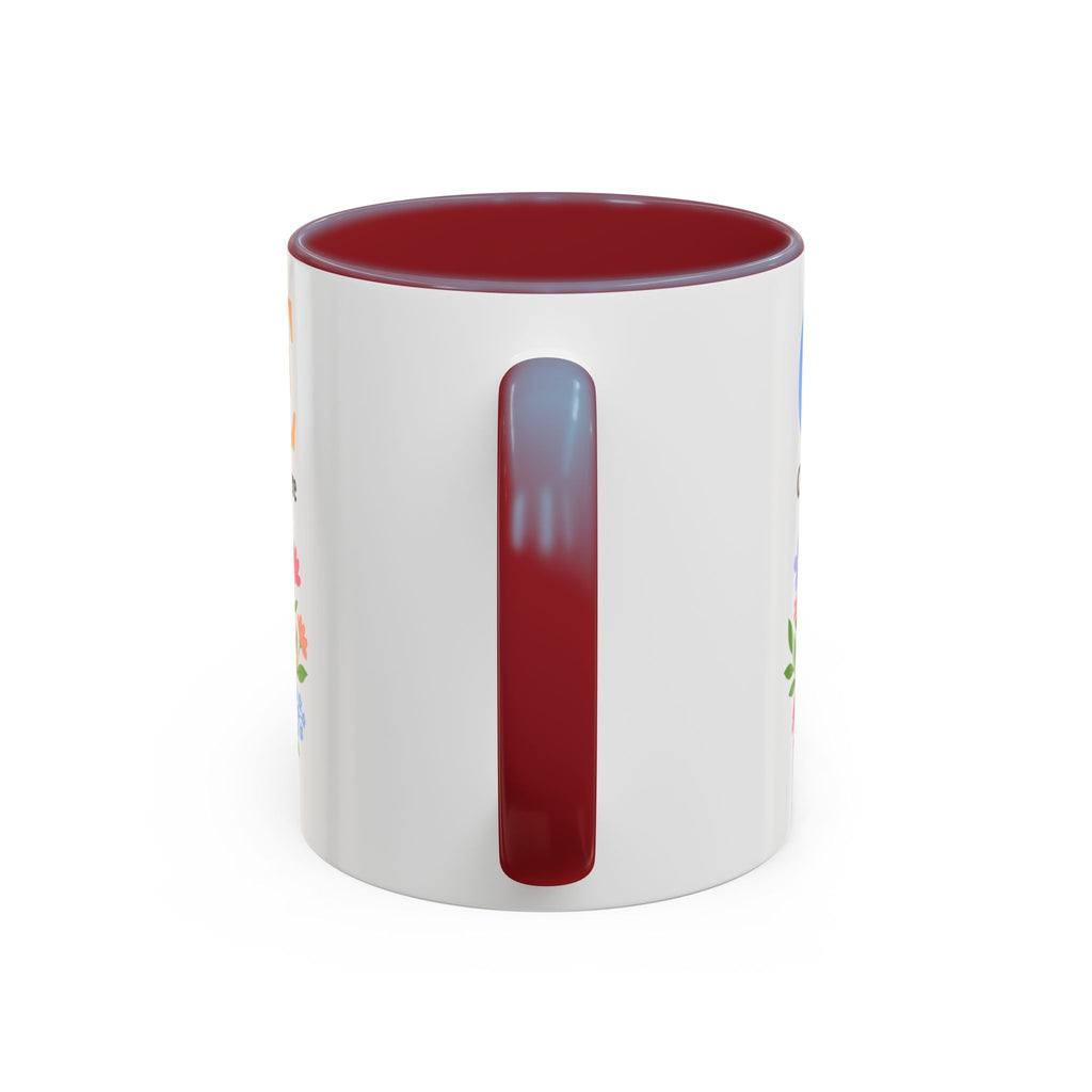 Coffee Lover Floral Graphic - C.o.f.f.e.e. (Christ - Offers - Forgiveness - For Everyone - Everywhere)  Accent Coffee Mug (11, 15oz)