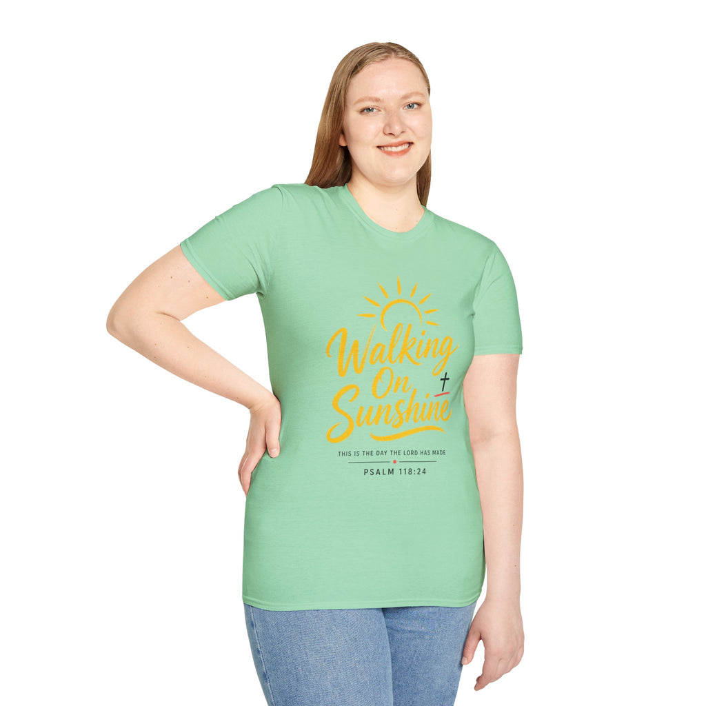 Walking on Sunshine Psalms 118:24 Softstyle T-Shirt