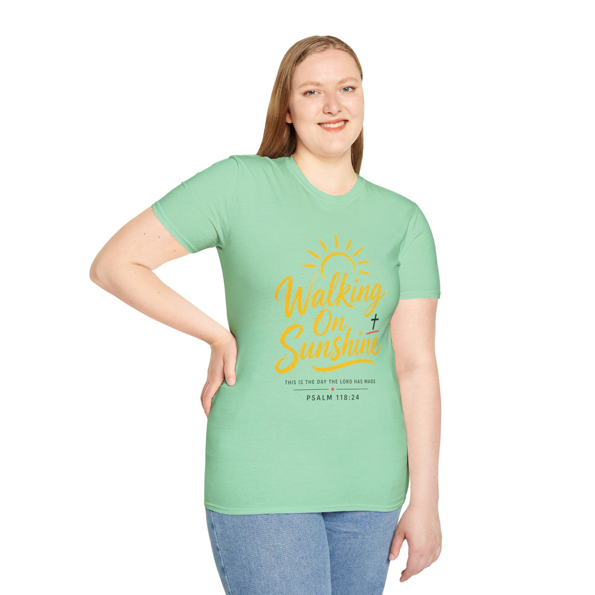 Walking on Sunshine Psalms 118:24 Softstyle T-Shirt