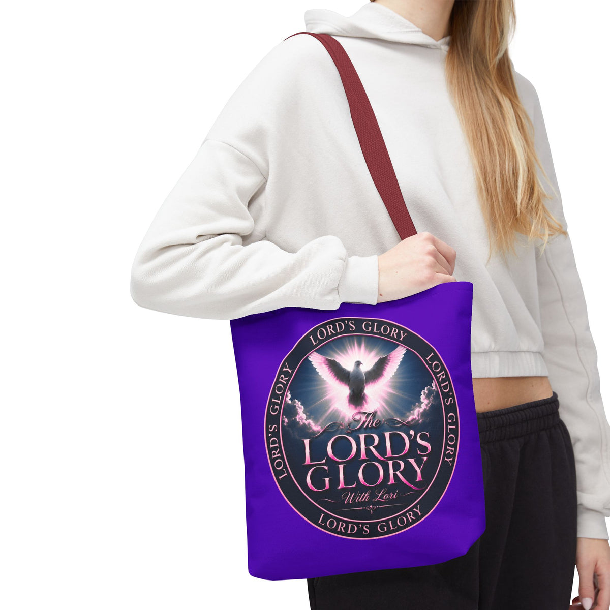 Inspirational 'The Lord's Glory with Lori' Tote Bag — Christian Faith AOP Shopper