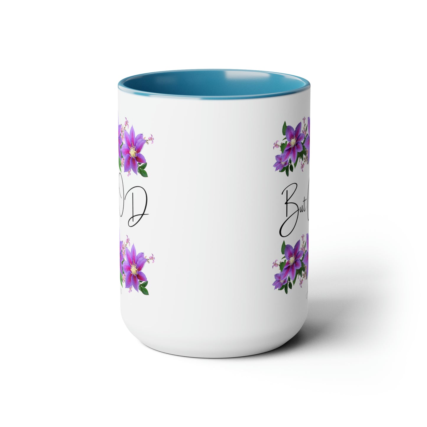 But GOD - Two-Tone Coffee Mugs, 15oz