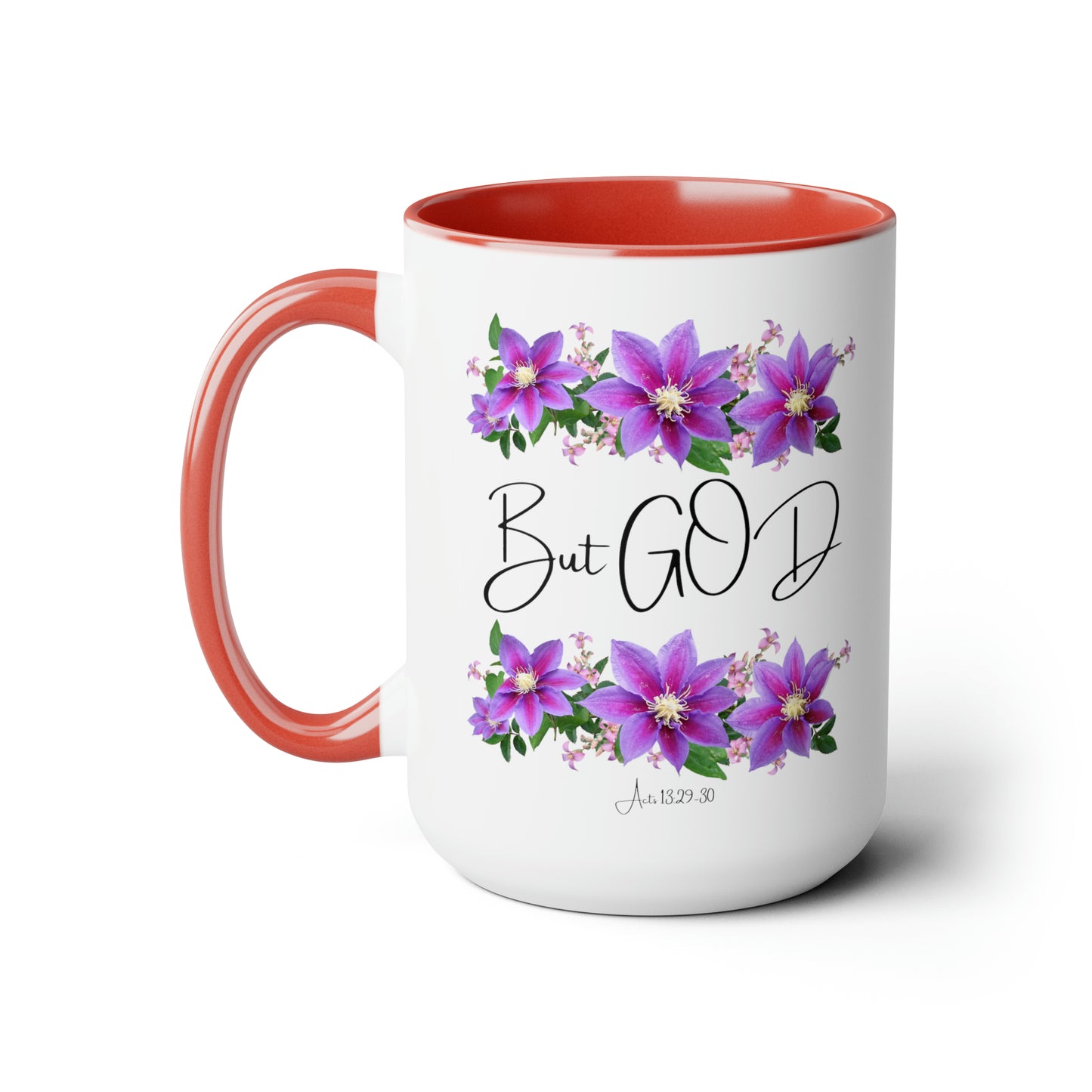 But GOD - Two-Tone Coffee Mugs, 15oz