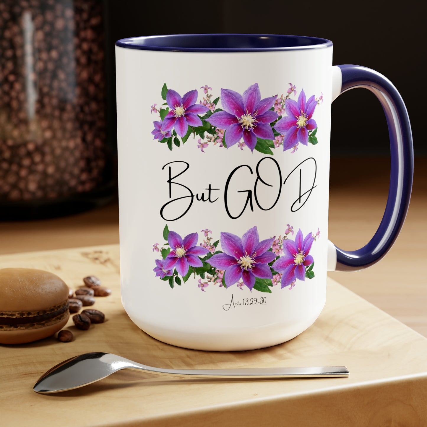 But GOD - Two-Tone Coffee Mugs, 15oz