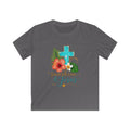 Kids Tee — Sunshine & Jesus Floral Cross Christian Graphic