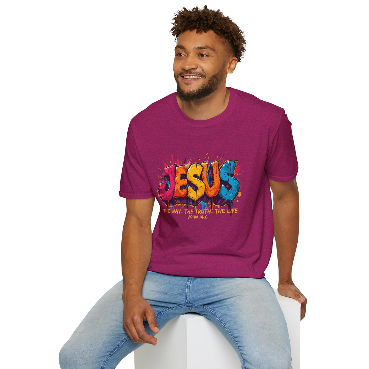 JESUS  Splash T-Shirt | Colorful Street Art Christian Tee