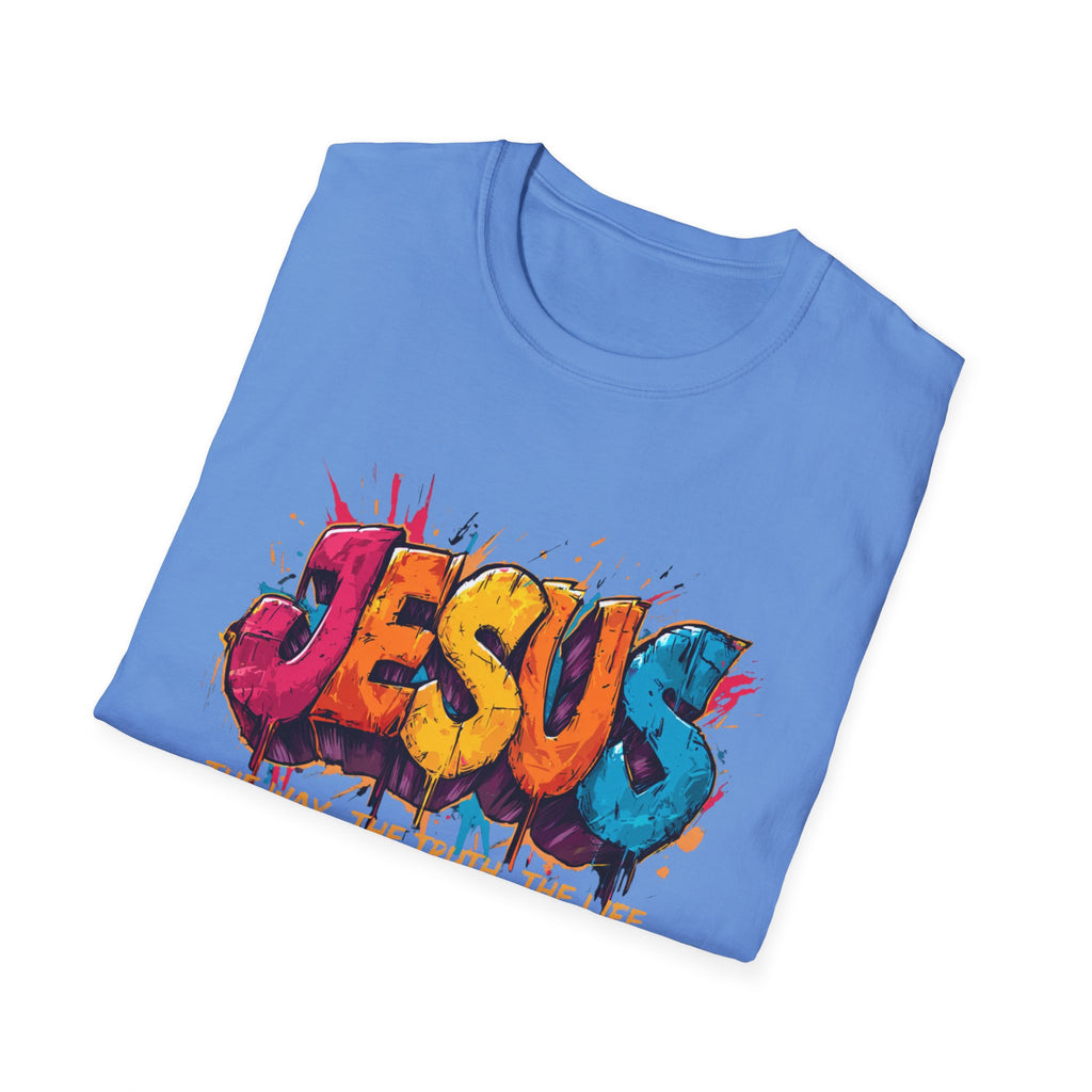 JESUS  Splash T-Shirt | Colorful Street Art Christian Tee