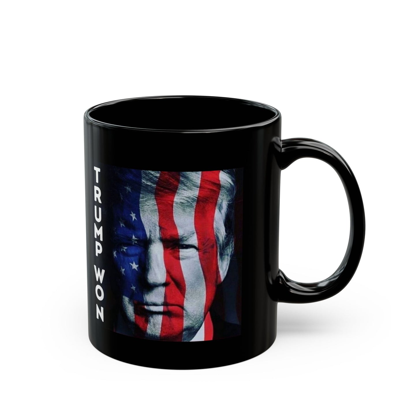 President Trump Won 2020 Black Mug 15oz 11oz