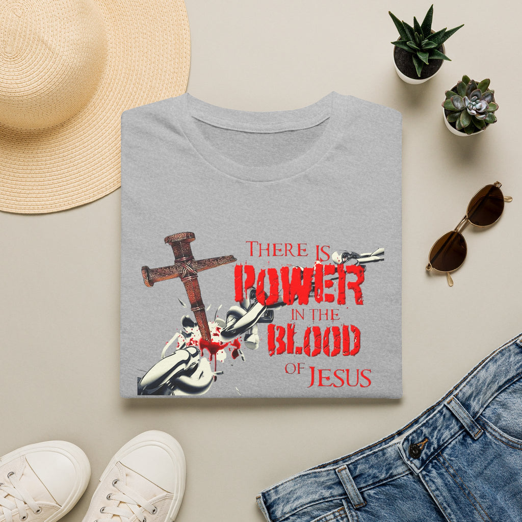 Jesus Blood Cross T-Shirt — "There Is Power In The Blood of Jesus" Christian Tee