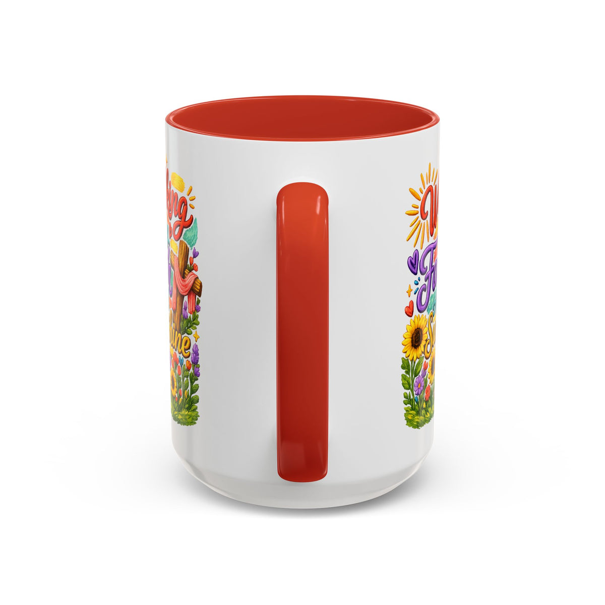 Walking by Faith and Sunshine Inspirational Coffee Mug
