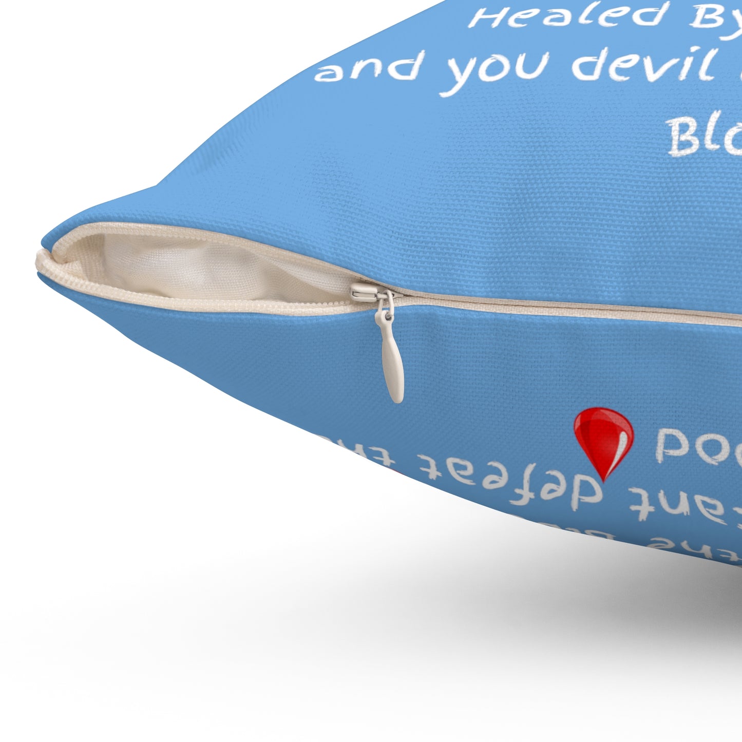 The Power of the Blood of Jesus - Spun Polyester Square Pillow