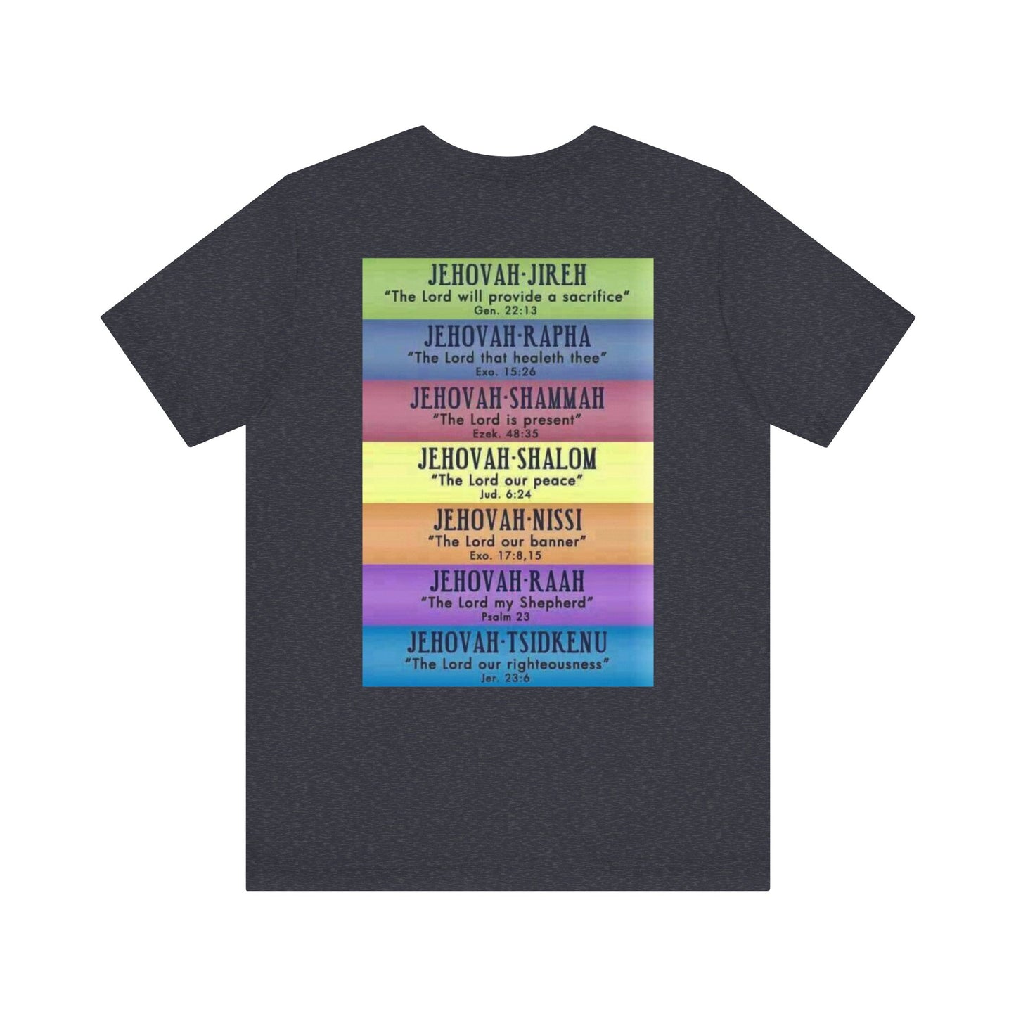 JEHOVAH's  names - Many Colors Unisex Jersey Short Sleeve Tee