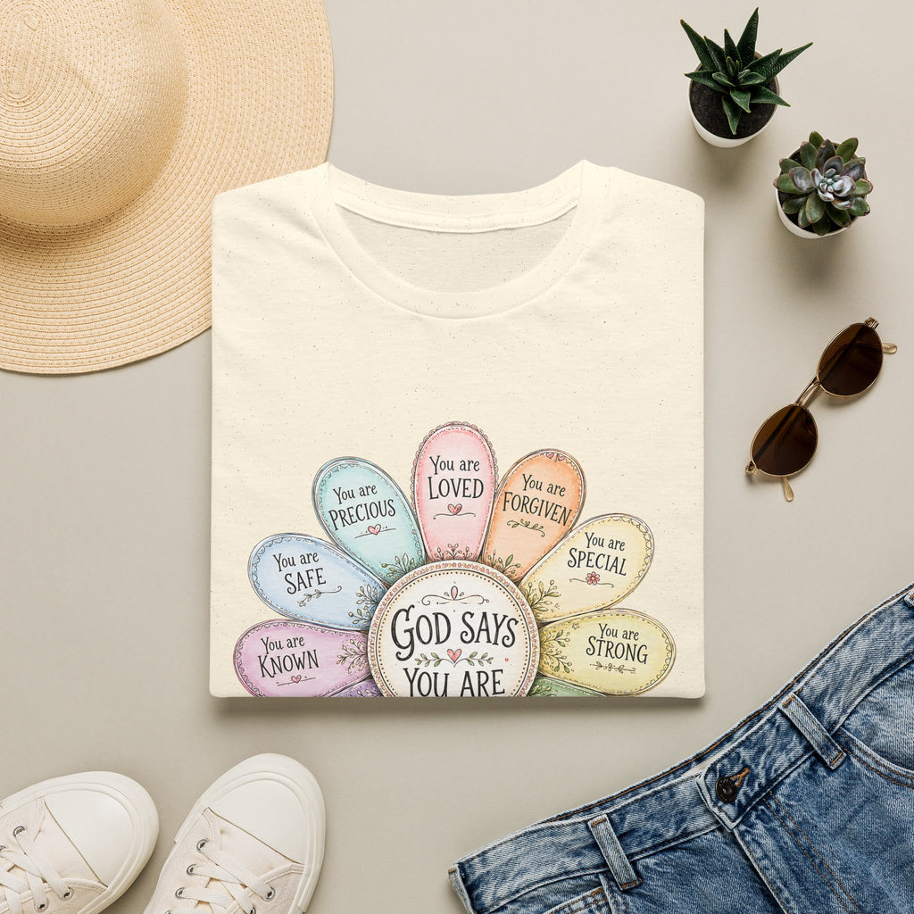 God Says You Are Loved Inspirational Christian T-Shirt