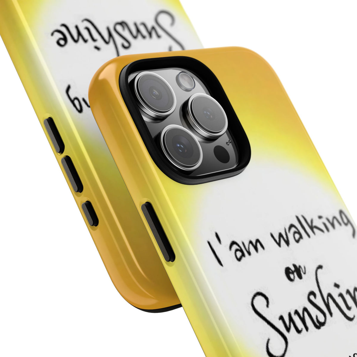 Walking on Sunshine Psalm 118:24 Christian Phone Case — Inspirational Yellow Tough Case