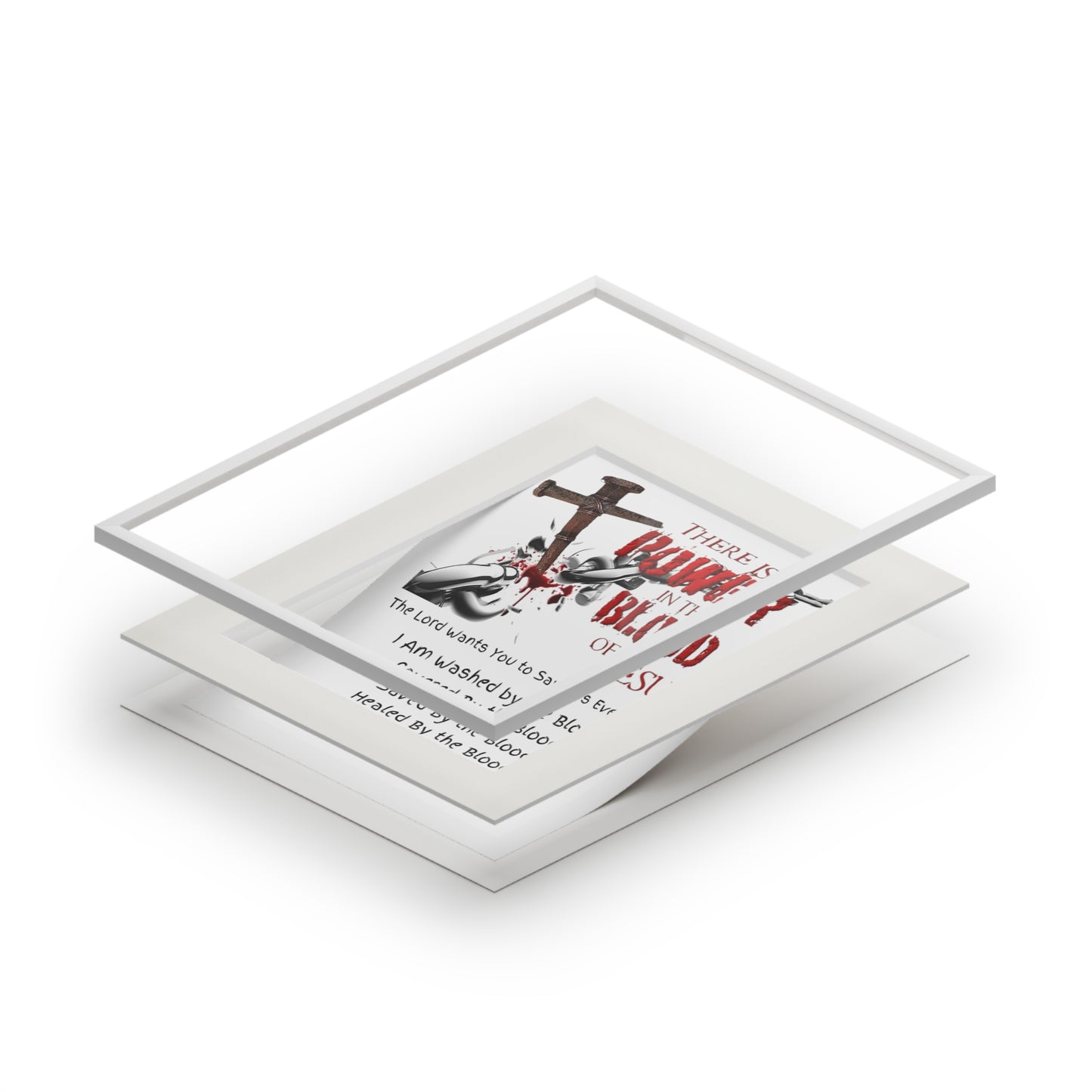 The Power of the Blood - Fine Art Prints (Passepartout Paper Frame)