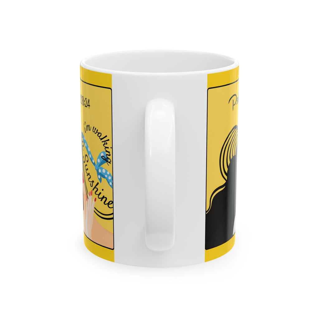 Lords Glory Psalm 118:24 Sunshine Ceramic Mug – Inspirational ‘Walking on Sunshine’ Design (11oz, 15oz)